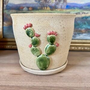 Prickly Pear Cactus Planter Pot